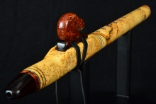 Yellow Cedar Burl Native American Flute, Minor, Mid G#-4, #F13A